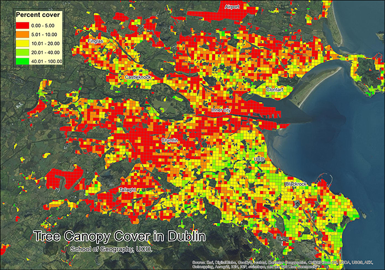 Mapping Tree Canopy Cover in Dublin